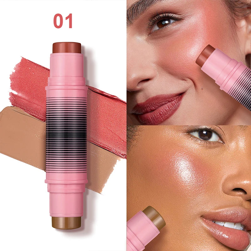 6-Shade Blush & Contour Cream Stick – Waterproof Concealer & Highlighter for a Flawless Finish