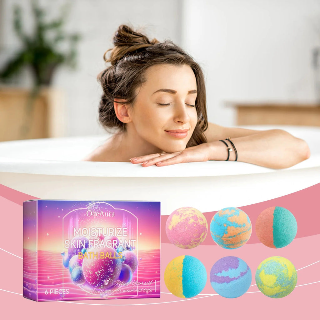 Lavender Bubble Bath Balls Long Lasting Fragrance Improve Exfoliating Foot Odor Cleanse Relax Stress Moisturizing Salt Bath Ball Nanasbeautyholic