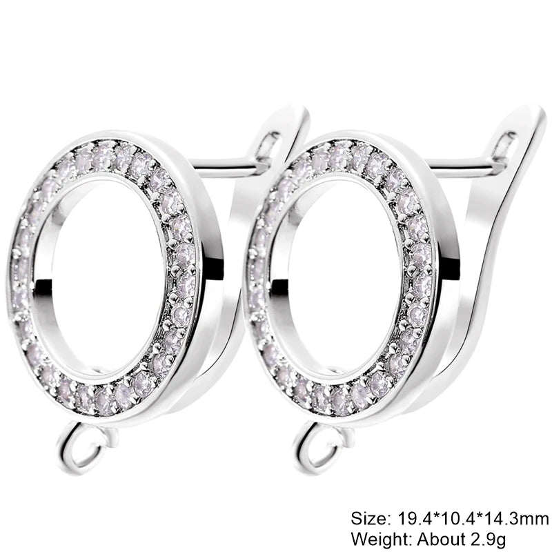 18K Gold Plated Zircon Earring Hooks for DIY Jewelry Making – Leverback Ear Wire Findings