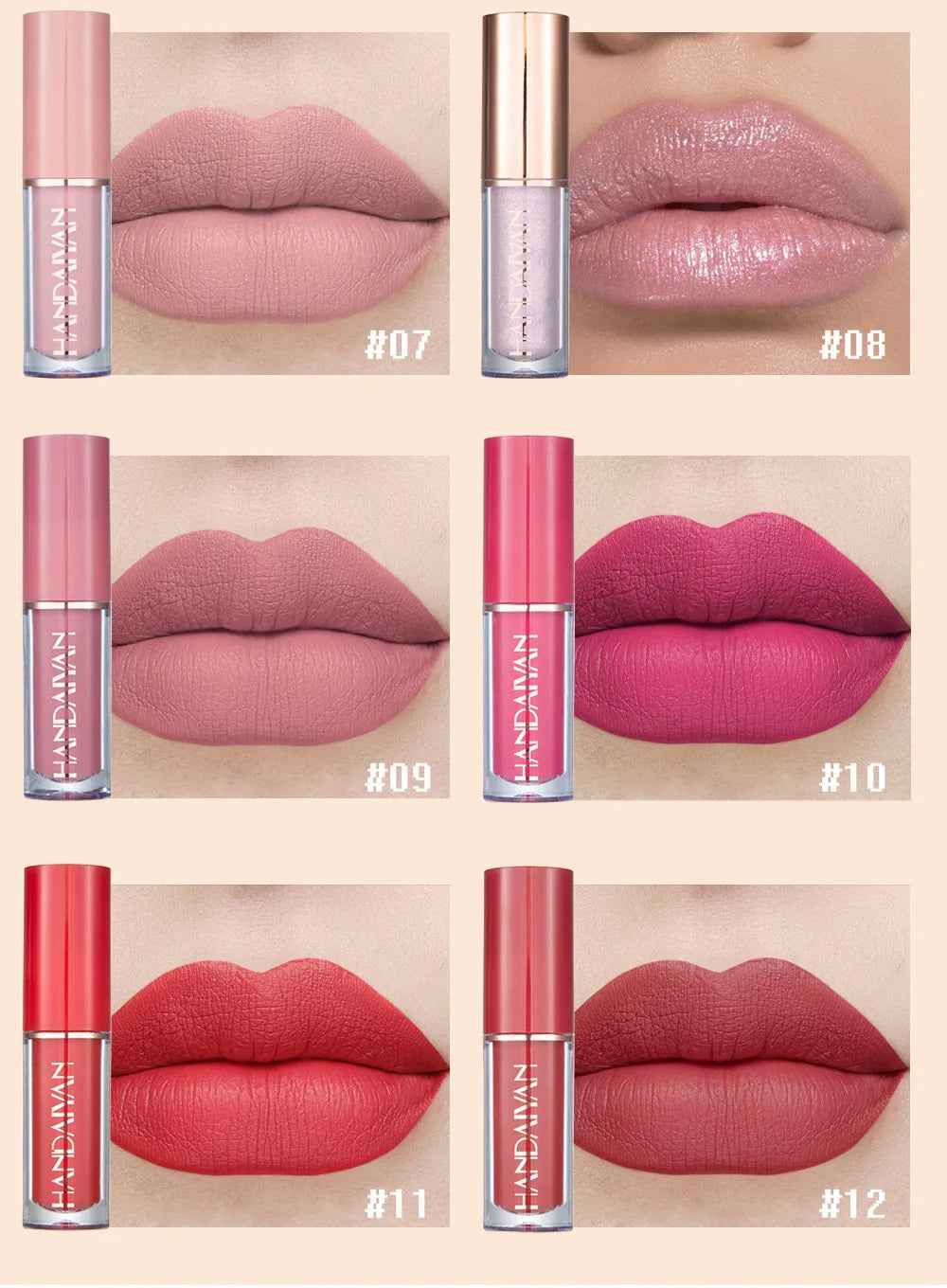 Matte Liquid Lipstick Kit Non Stick