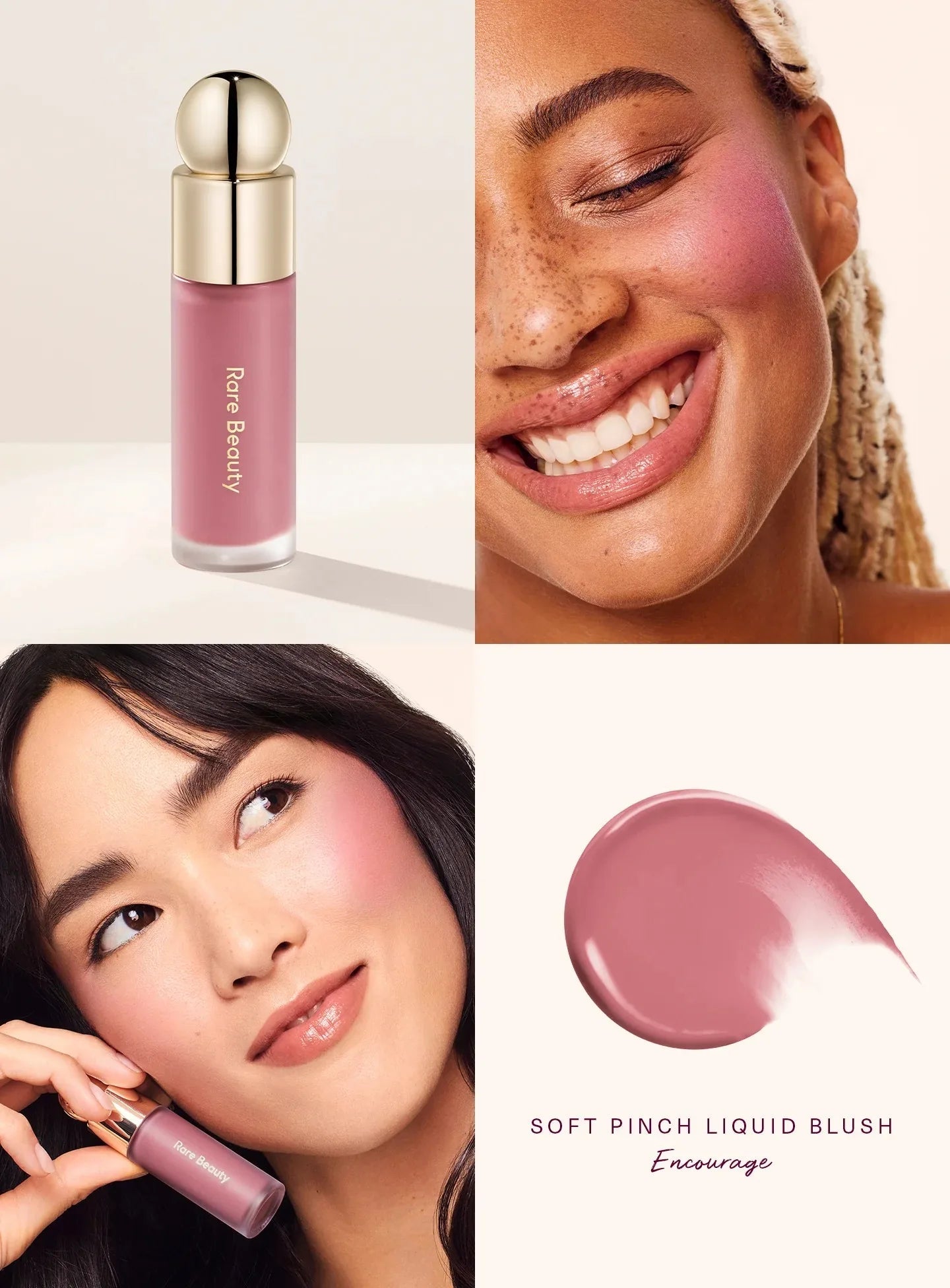 Rare Beauty Soft Pinch Matte Bouncy Cushiony Cream-to-powder Blush Airy And Lightweight Soft Pinch Liquid Blush Natural Flush Nanasbeautyholic