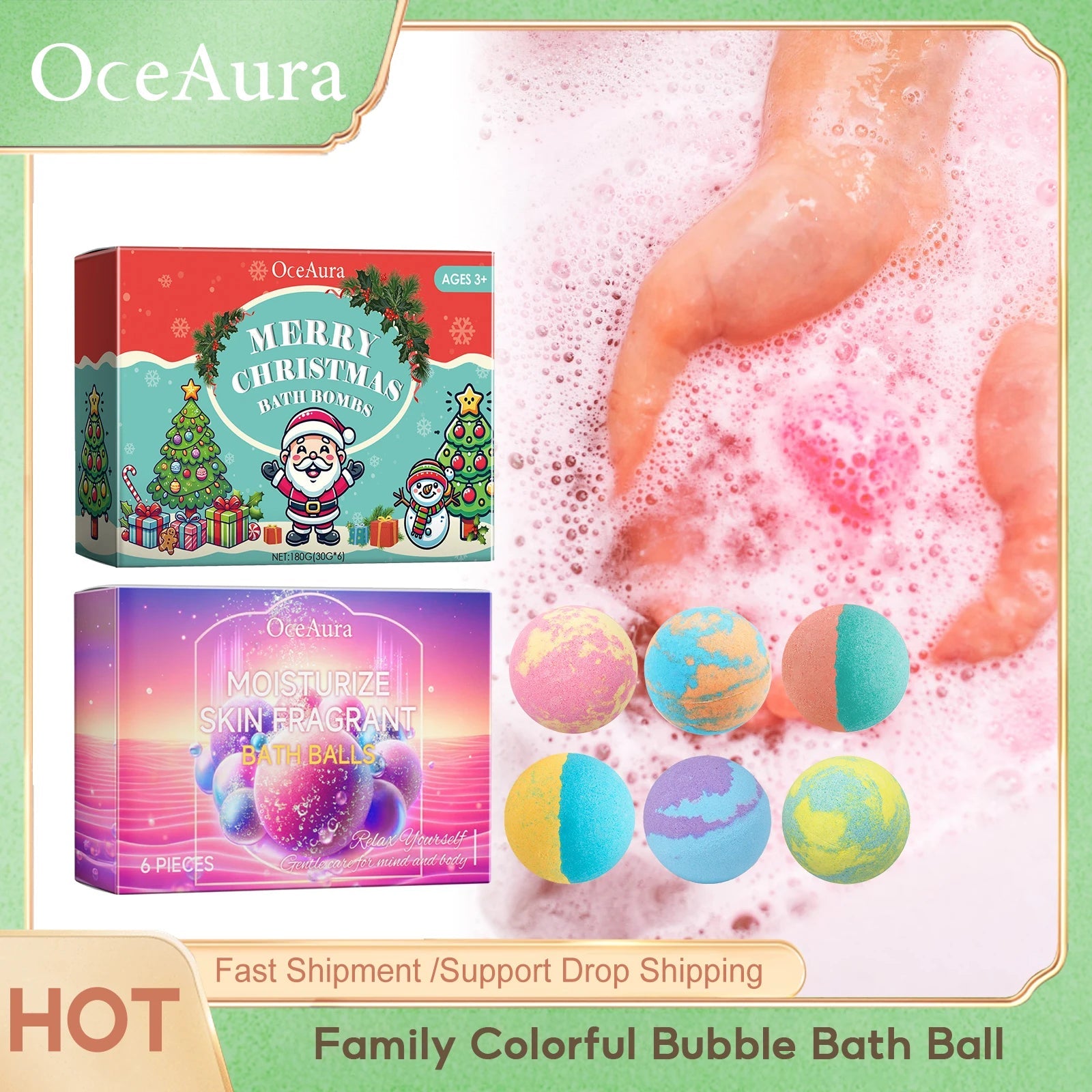 Lavender Bubble Bath Balls Long Lasting Fragrance Improve Exfoliating Foot Odor Cleanse Relax Stress Moisturizing Salt Bath Ball Nanasbeautyholic