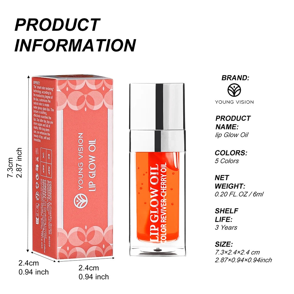YOUNG VISION Lip Moisturizing Oil 5 Colors Available Dudu Lip Color Water Mist Lip Gel Moisturizing and Moisturizing Lip Color Nanasbeautyholic