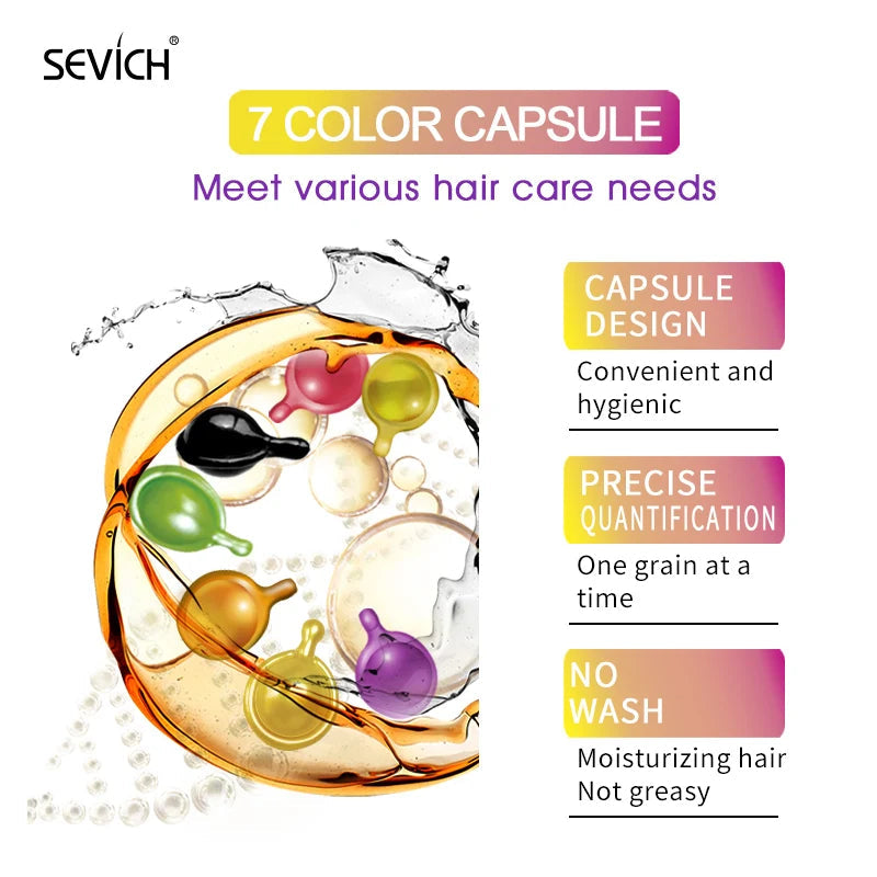 30Pcs Anti Hair Loss Hair Vitamin Capsule Oil Keratin Complex Oil Smooth Silky Hair Serum Hair Mask Repair Frizz Damaged Sevich Nanasbeautyholic