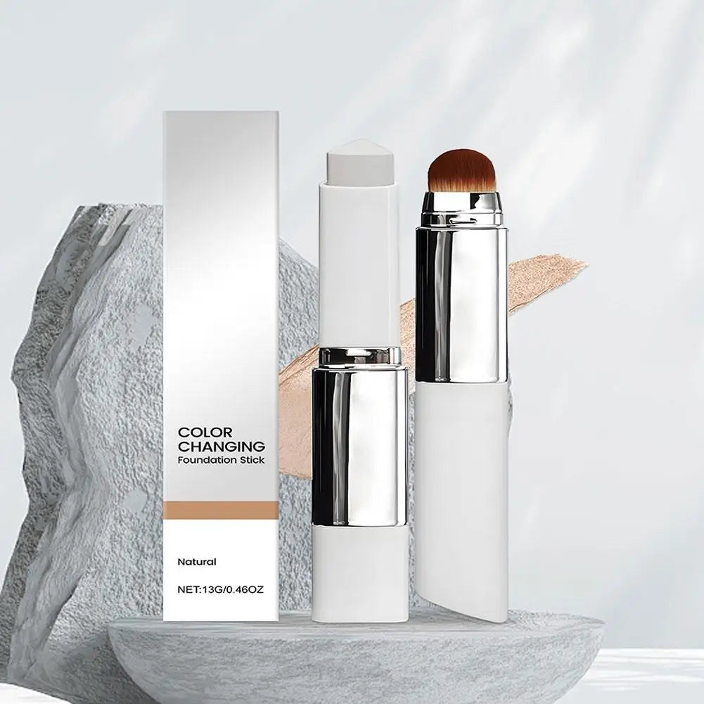 2-in-1 Color-Changing Foundation Stick | Moisturizing & Brightening | All Skin Types