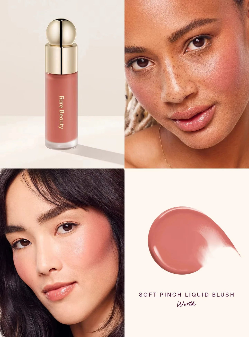 Rare Beauty Soft Pinch Matte Bouncy Cushiony Cream-to-powder Blush Airy And Lightweight Soft Pinch Liquid Blush Natural Flush Nanasbeautyholic
