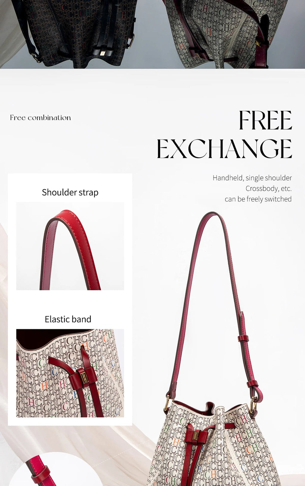 Luxury Classic Women's Handbag Bucket Bag Fashion PVC Printed Shoulder Luxury Brand Women Designer Wallet Classic Nanasbeautyholic