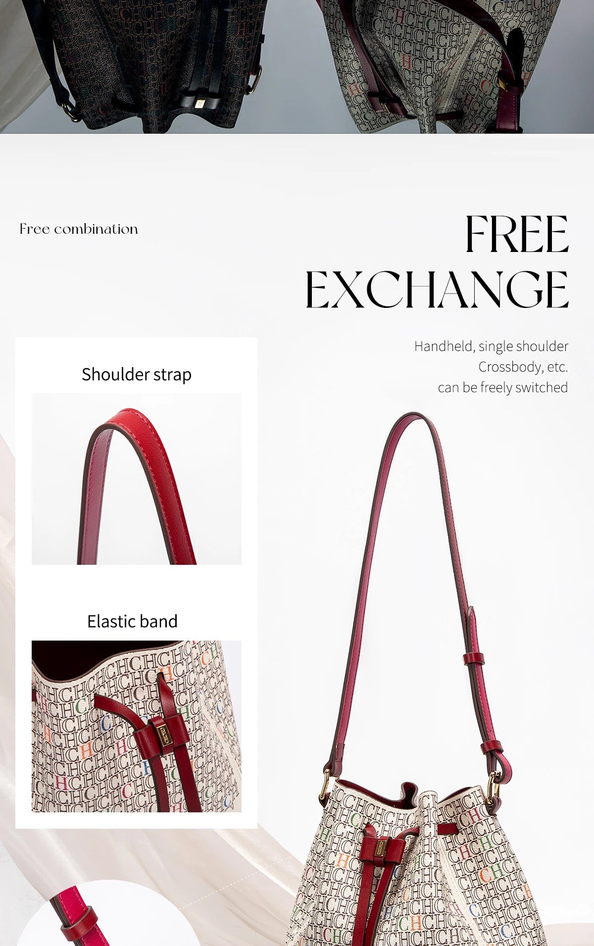 Luxury Classic Women's Handbag Bucket Bag Fashion PVC Printed Shoulder Luxury Brand Women Designer Wallet Classic Nanasbeautyholic
