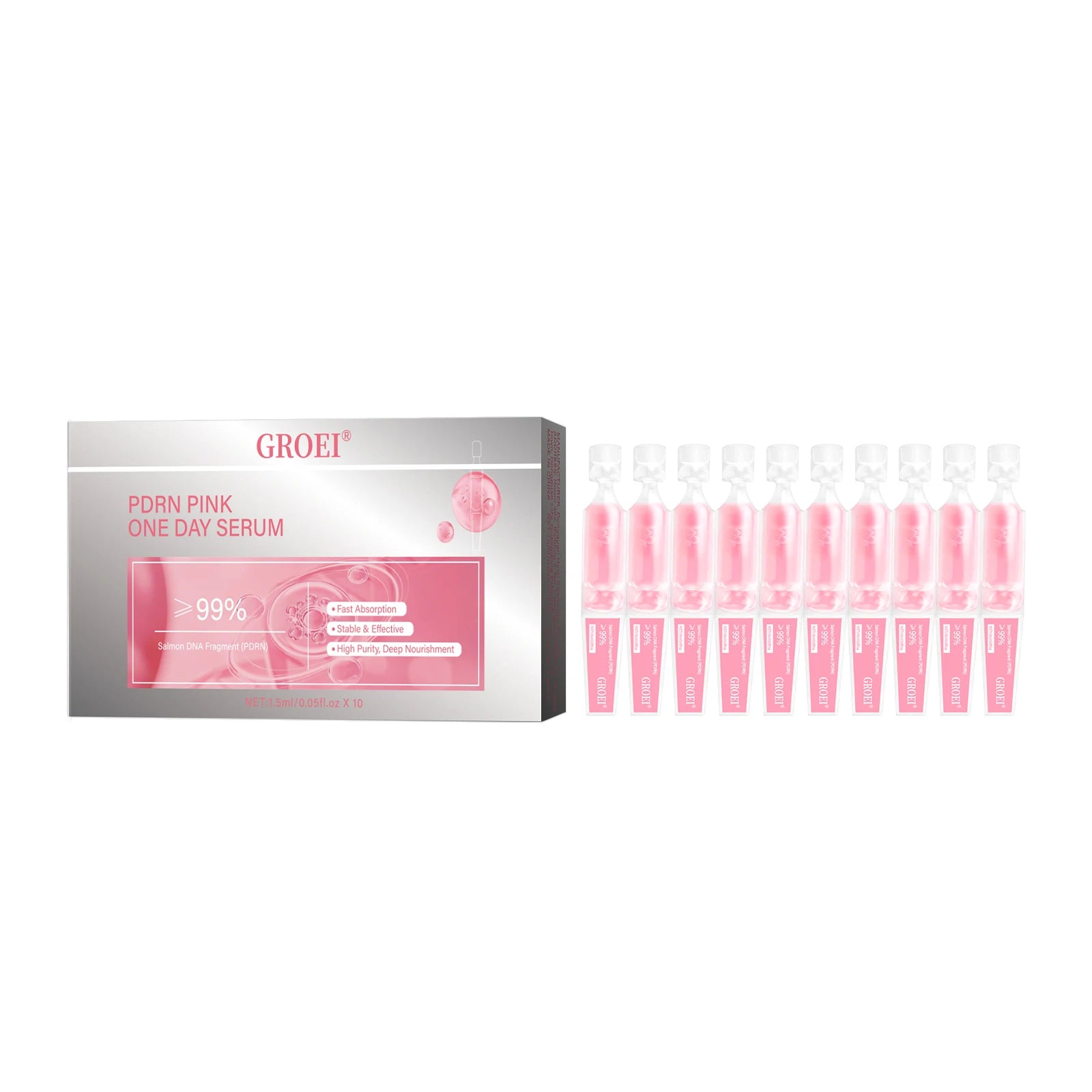PDRN Pink One-Day Serum — Brightening, Firming & Deep Hydration Ampoules