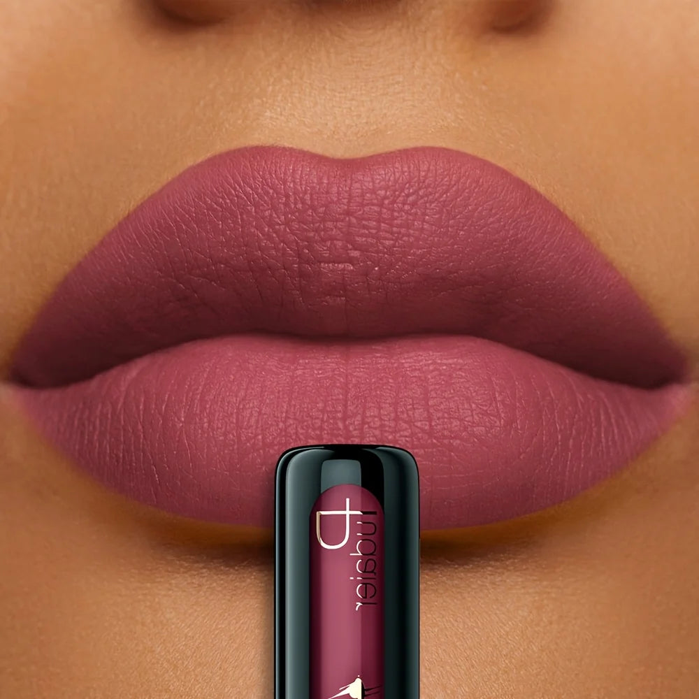 Matte Lip Mud Velvet Lip Gloss, Long Lasting Waterproof Lipstick, Non-Stick Smooth Lip Makeup Gift for Women Nanasbeautyholic