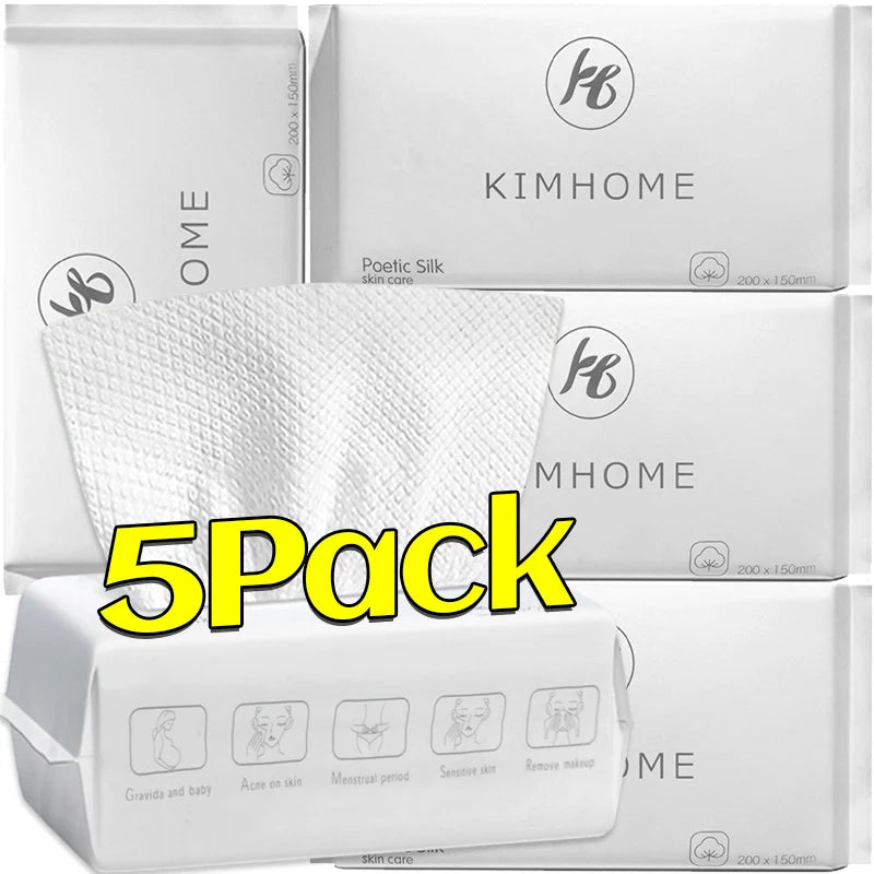 Disposable Cotton Face Towels – Soft Cleansing & Drying Wipes for Skincare, Travel & Bathroom