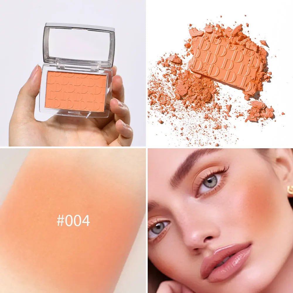 Embossed Matte Blush Palette – High-Pigment Cheek Powder for a Natural Rosy Glow