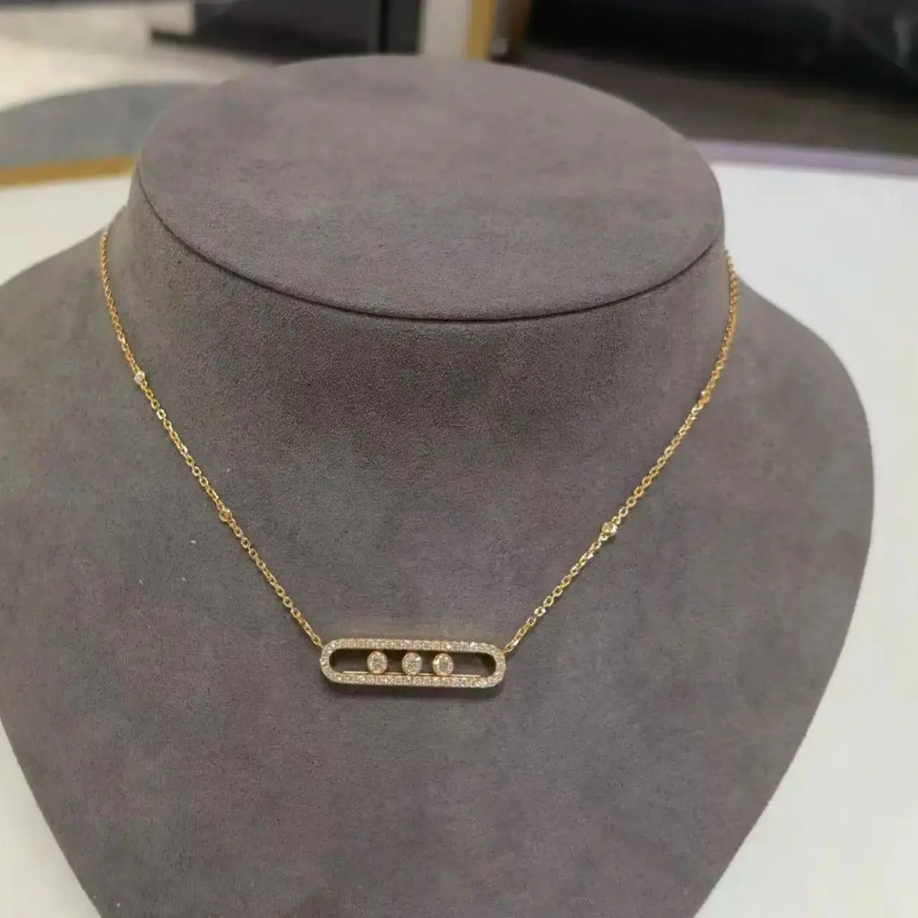 Luminous Moissanite Pendant Necklace Sterling Silver — A Touch of French Elegance You'll Treasure Forever