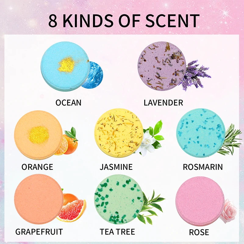 Shower Steamers Aromatherapy - Birthday Gifts for Women, 8 Pack Shower Bombs with Essential Oils, Spa Gifts for Women, Mom Nanasbeautyholic