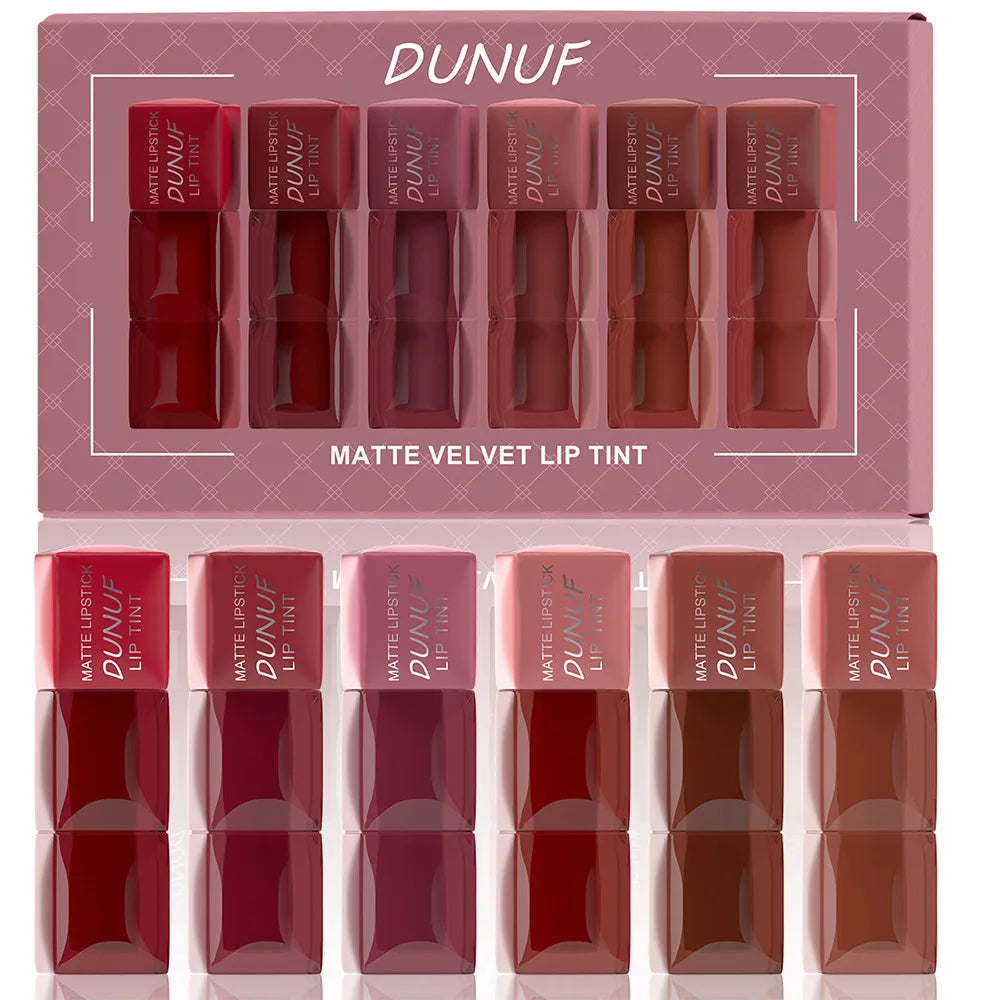 Matte Liquid Lipstick Set Waterproof Smudge Proof Moisturizing Lip Gloss Long Wearing Velvet Tint Makeup Collection Nanasbeautyholic