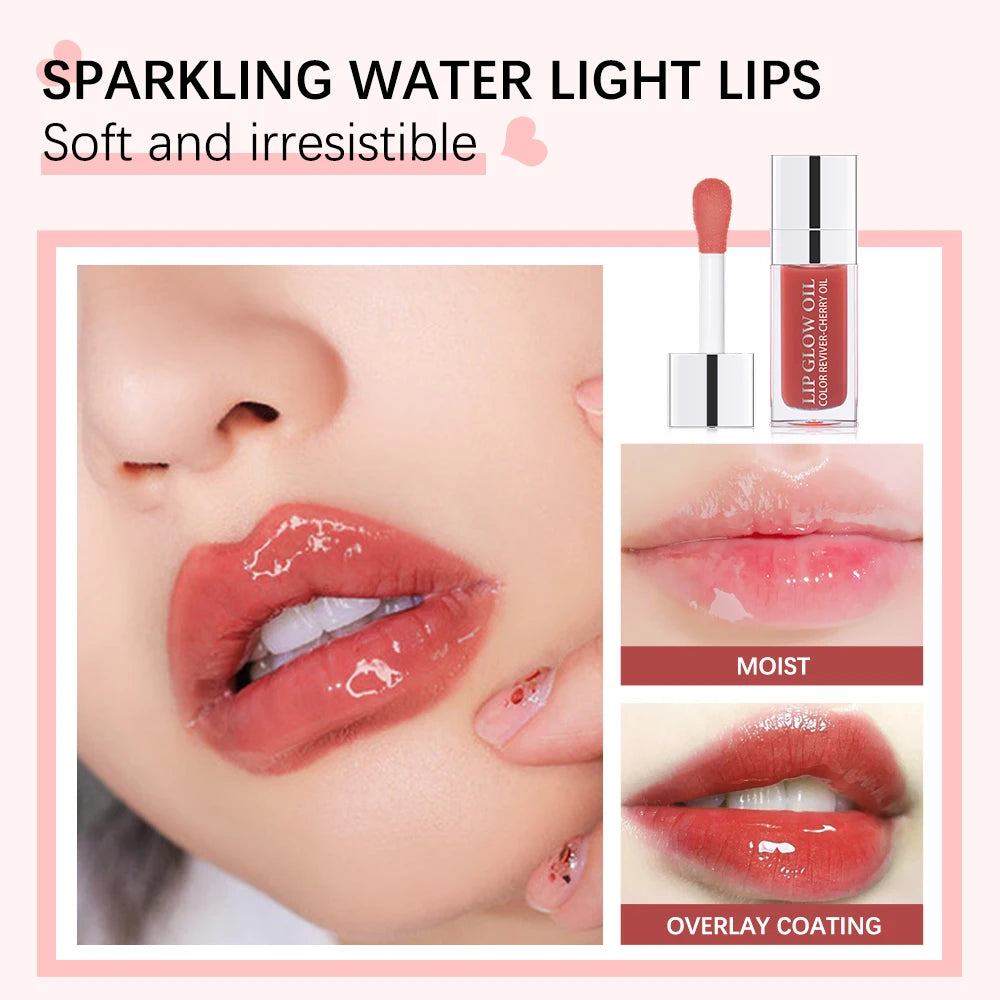 3pcs/set Lip Glaze Mirror Water Long-lasting Waterproof Crystal Jelly Oil Lip Tint Moisturizing Non-stick Cup Lip Glow Oil Care Nanasbeautyholic