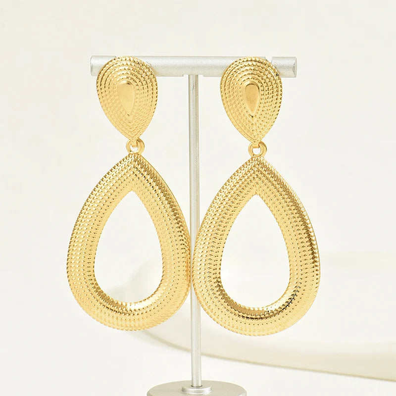 Geometric Drop Earrings for Women | Gold & Silver Tone | Trendy Statement Jewelry