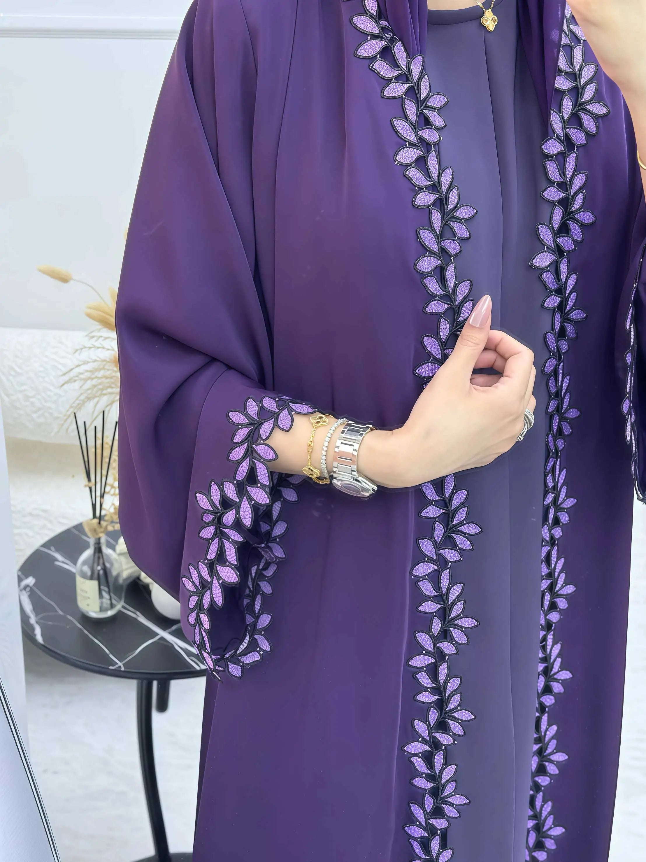 Elegant Embroidered Abaya | Loose Fit Modest Dress for Women