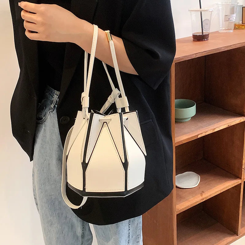 Foldable Bucket Bag – Women's Drawstring Crossbody & Shoulder Bag