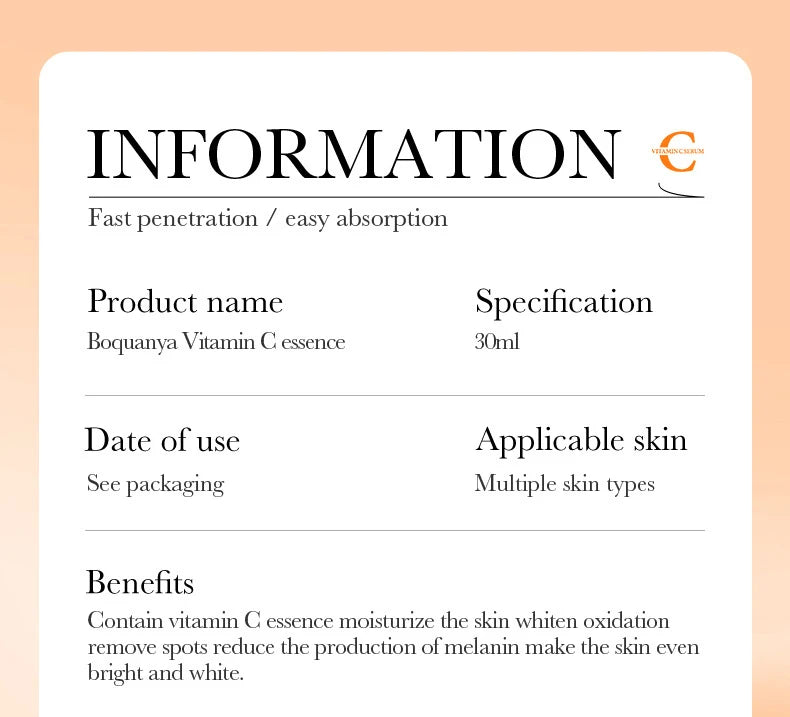 BIOAQUA Vitamin C Skin Care Kit Moisturizing Face Serum Anti-Aging Anti Dark Circles Eye Cream Facial Eyes Travel Size Skin Care Nanasbeautyholic