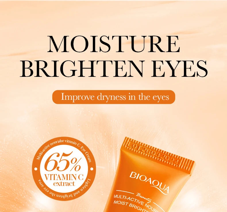 BIOAQUA Vitamin C Skin Care Kit Moisturizing Face Serum Anti-Aging Anti Dark Circles Eye Cream Facial Eyes Travel Size Skin Care Nanasbeautyholic