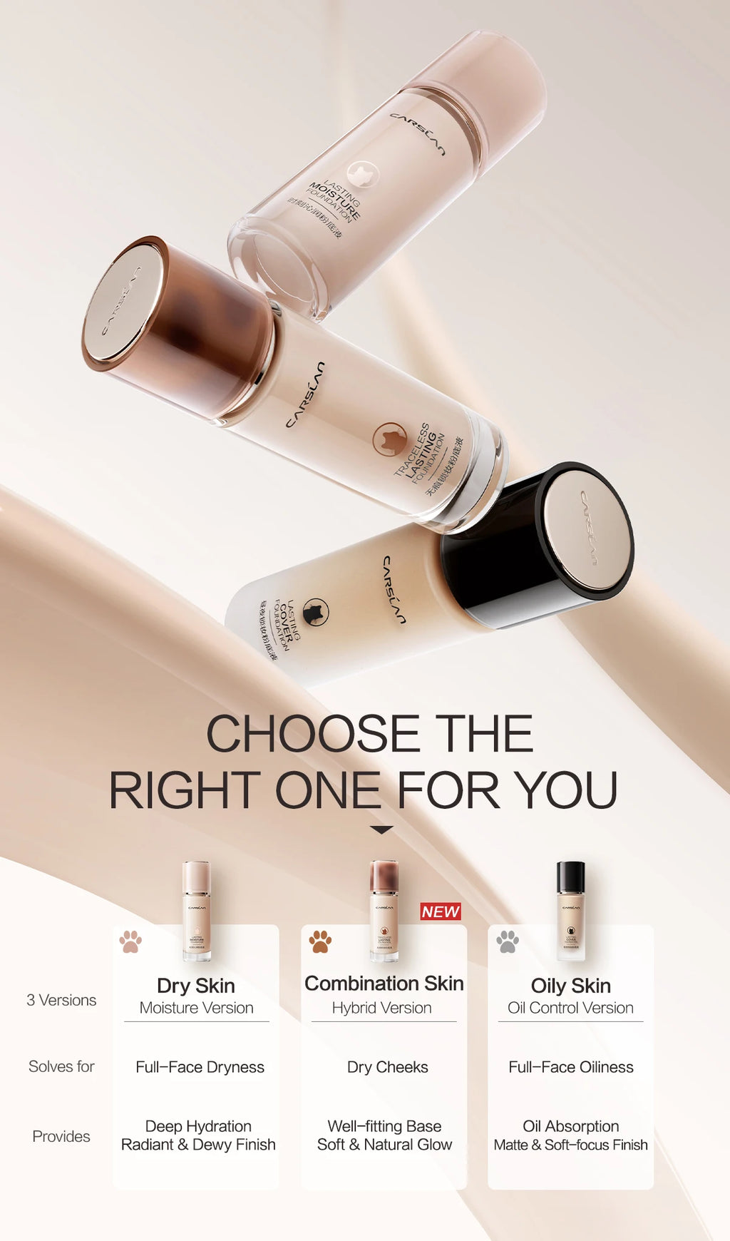 CARSLAN Long-lasting Moisture Matte Liquid Face Foundation