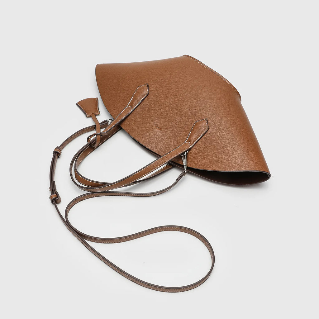 Vintage Shell-Shape Tote Bag – Large Capacity PU Leather Women's Shoulder Bag