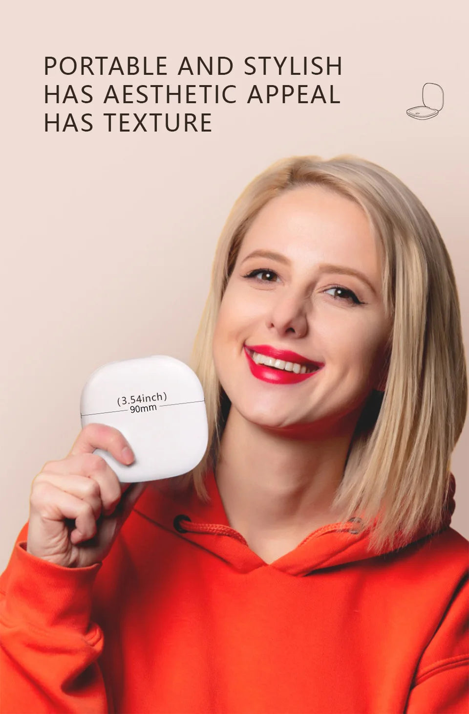 Mini Compact Foldable Pocket Hand Led Makeup Mirror