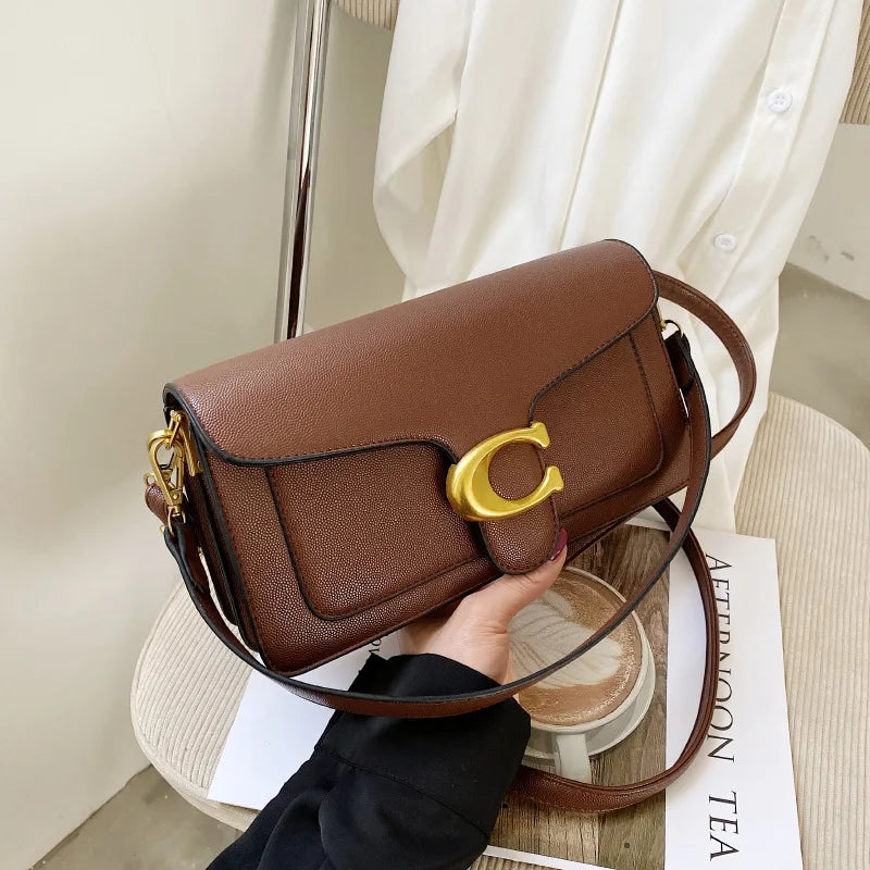 PU Leather Crossbody Satchel Bag | Dual-Strap Shoulder Bag for Women