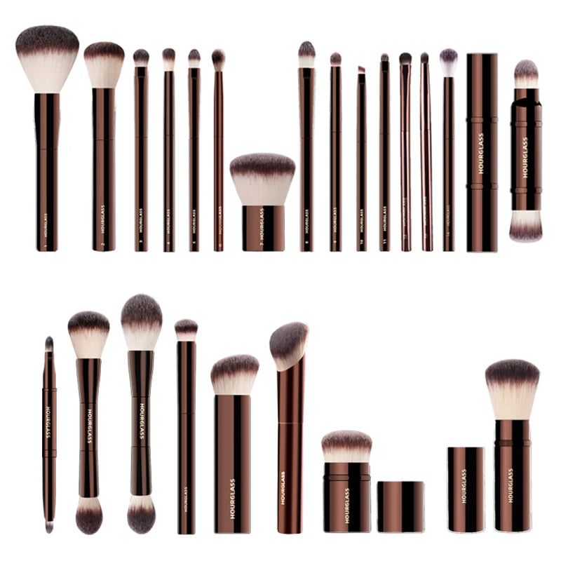 Hourglass Makeup Brush Set & Kit Include Powder Foundation Concealer Lip Blusher Bronzer Eyeshadow Eyeliner Highlight Brush Nanasbeautyholic