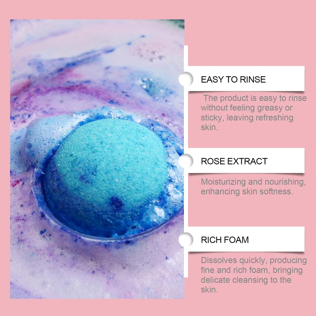 Lavender Bubble Bath Balls Long Lasting Fragrance Improve Exfoliating Foot Odor Cleanse Relax Stress Moisturizing Salt Bath Ball Nanasbeautyholic