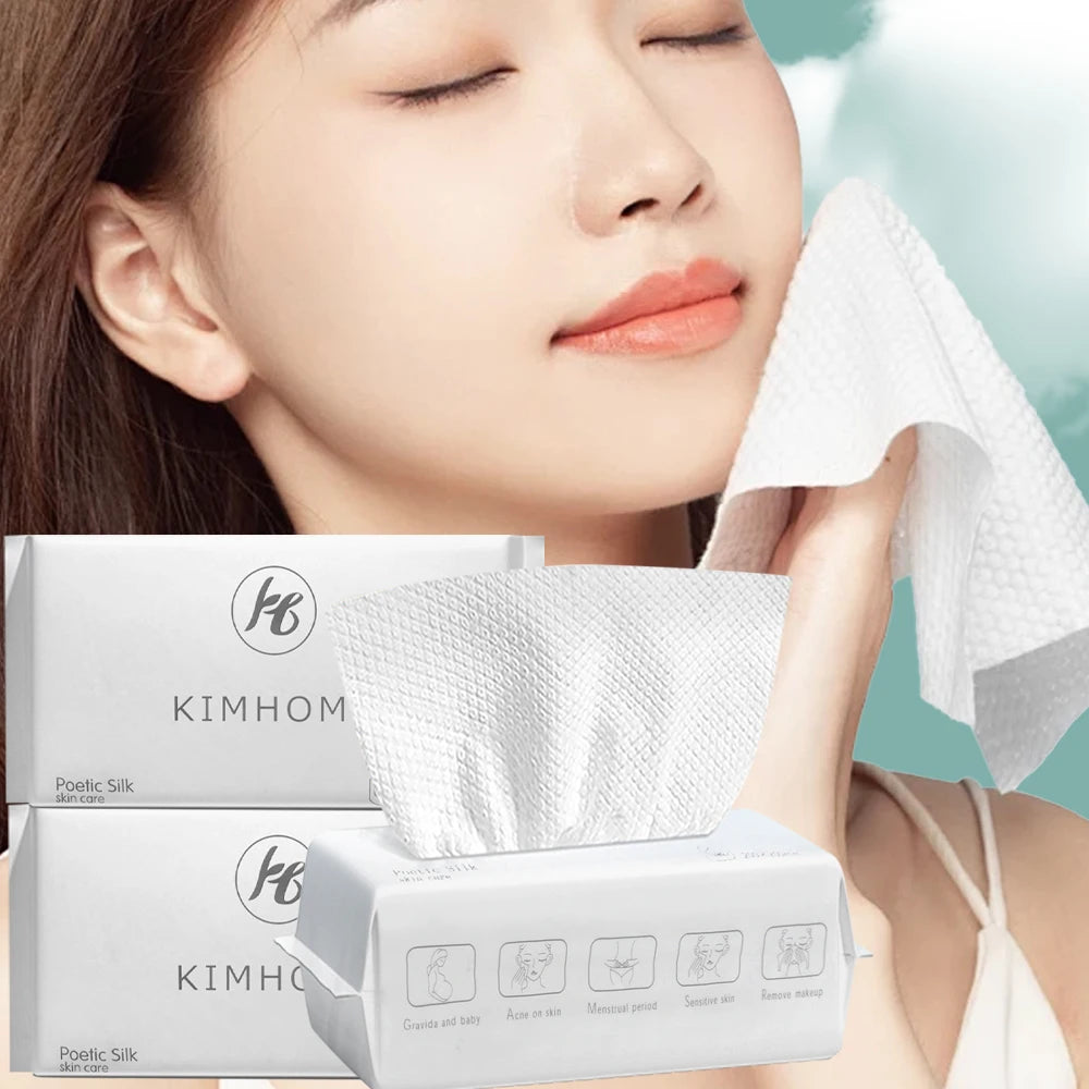 Disposable Cotton Face Towels – Soft Cleansing & Drying Wipes for Skincare, Travel & Bathroom