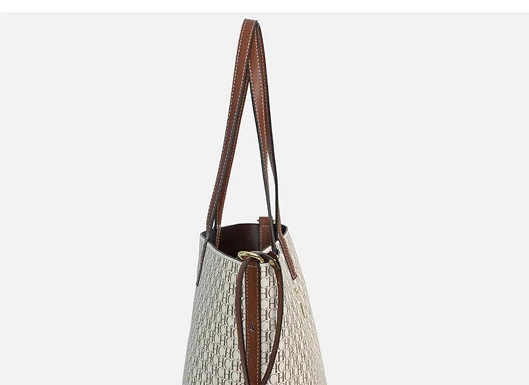 CH Elegant Light Luxury Practical With Bags Pure Color Simple Large Capacity Casual Resistant Brand Women's Bag Shoulder Bag Nanasbeautyholic