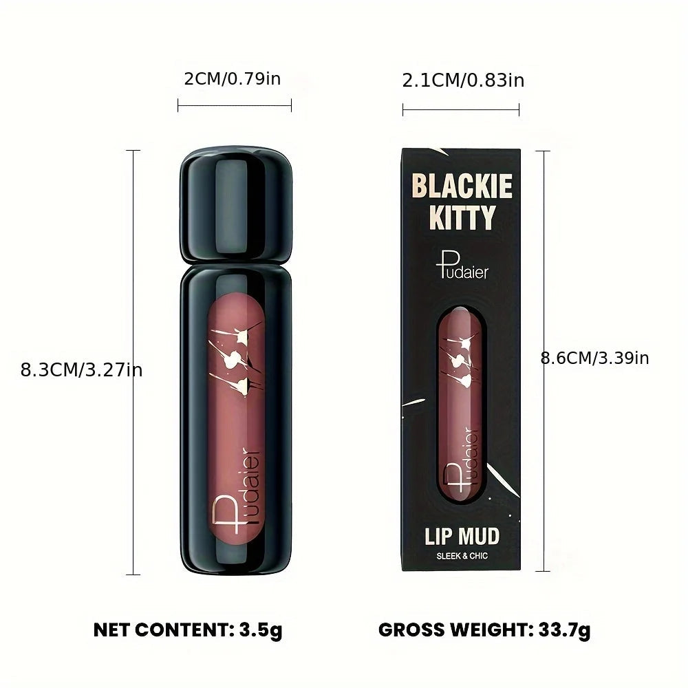 Matte Lip Mud Velvet Lip Gloss, Long Lasting Waterproof Lipstick, Non-Stick Smooth Lip Makeup Gift for Women Nanasbeautyholic