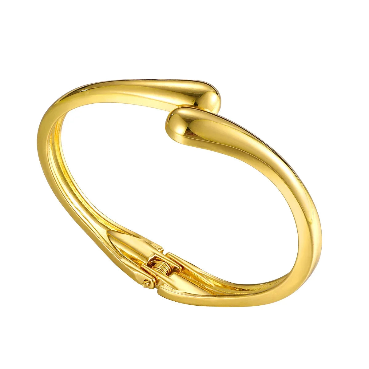 Teardrop Cuff Bangle Bracelet for Women – Adjustable Gold & Silver Open Bracelet