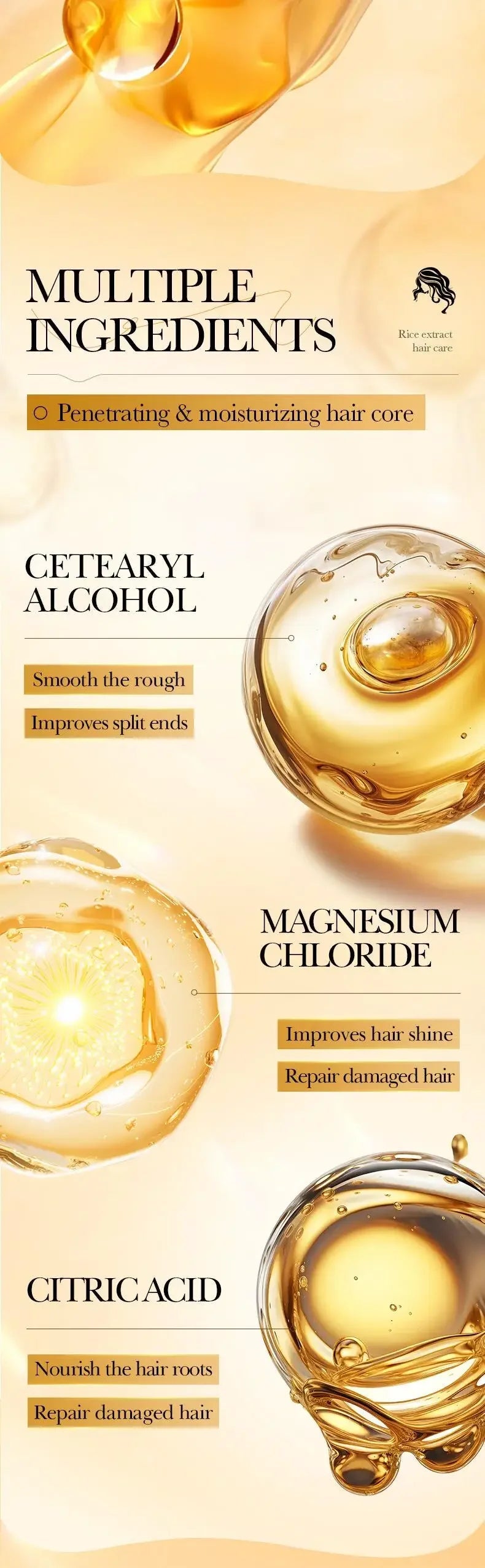 Rice Magical Keratin Hair Mask 5 Seconds Repair Damaged Frizzy Hairs Soft Smooth Shiny Moisturizing Nourish Hair Root Care Nanasbeautyholic