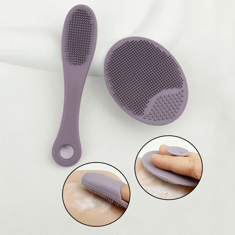 2pcs Silicone Face Scrubber Face Massage Brush Skin Care Pore Cleaner Brush Cleansing Face Brush XLS01 Nanasbeautyholic