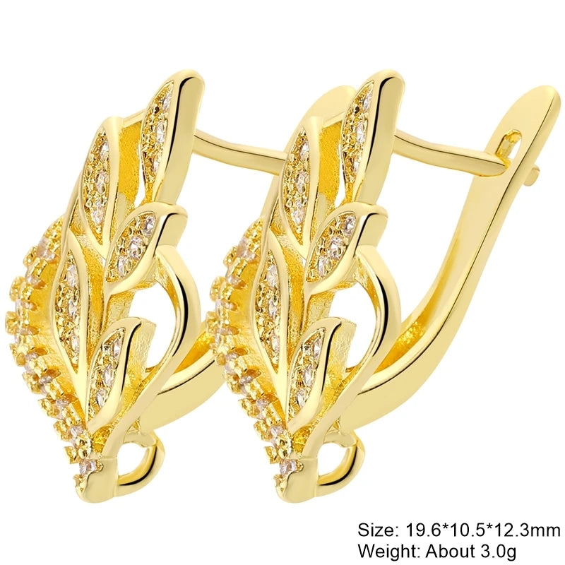 18K Gold Plated Zircon Earring Hooks for DIY Jewelry Making – Leverback Ear Wire Findings