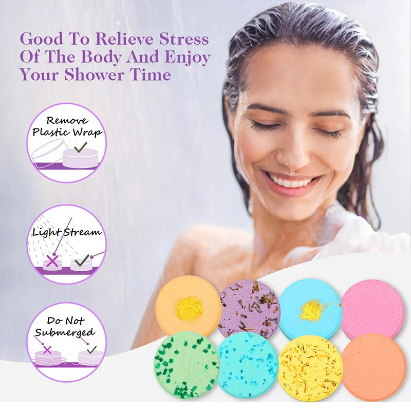 Shower Steamers Aromatherapy - Birthday Gifts for Women, 8 Pack Shower Bombs with Essential Oils, Spa Gifts for Women, Mom Nanasbeautyholic