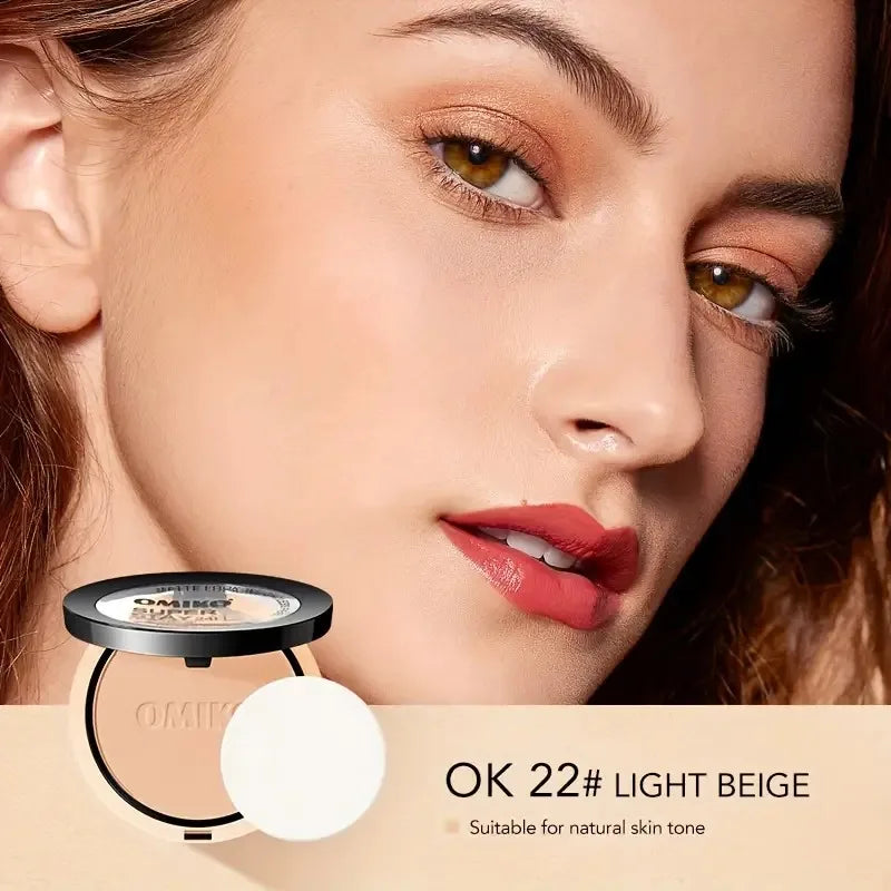 Pressed Powder Waterproof Long-lasting Full Coverage Face Compact Setting Powder Makeup Foundation Oil 3 Color Control Cosmetics Nanasbeautyholic
