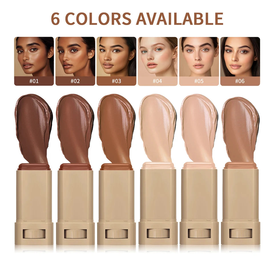Skin Tint Stick Waterproof Nourishing Solid Tinted Serum Foundation Skin Tint Balm Face Tinted Face Contour Stick Makeup Nanasbeautyholic
