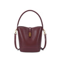 Genuine Leather Bucket Bag – Soft Cow Leather Shoulder & Crossbody Handbag
