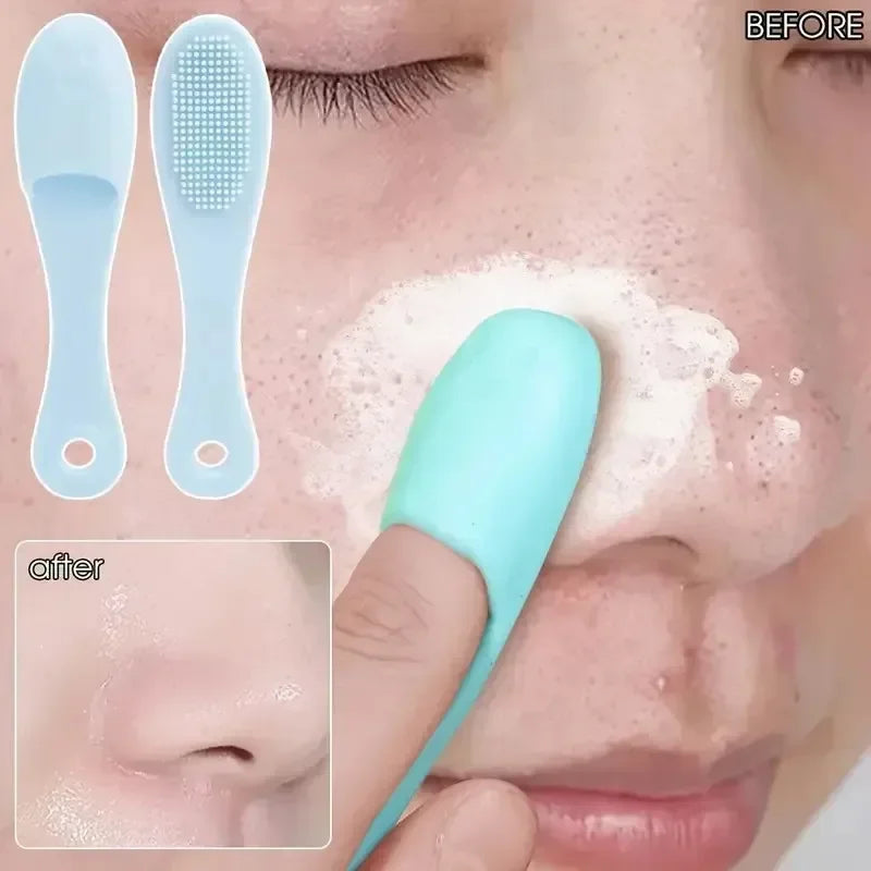 Portable Double-sided Silicone Facial Cleaning Brush Blackhead Removal Massage Skin Care Tool Makeup Remover Beauty Supplies Nanasbeautyholic