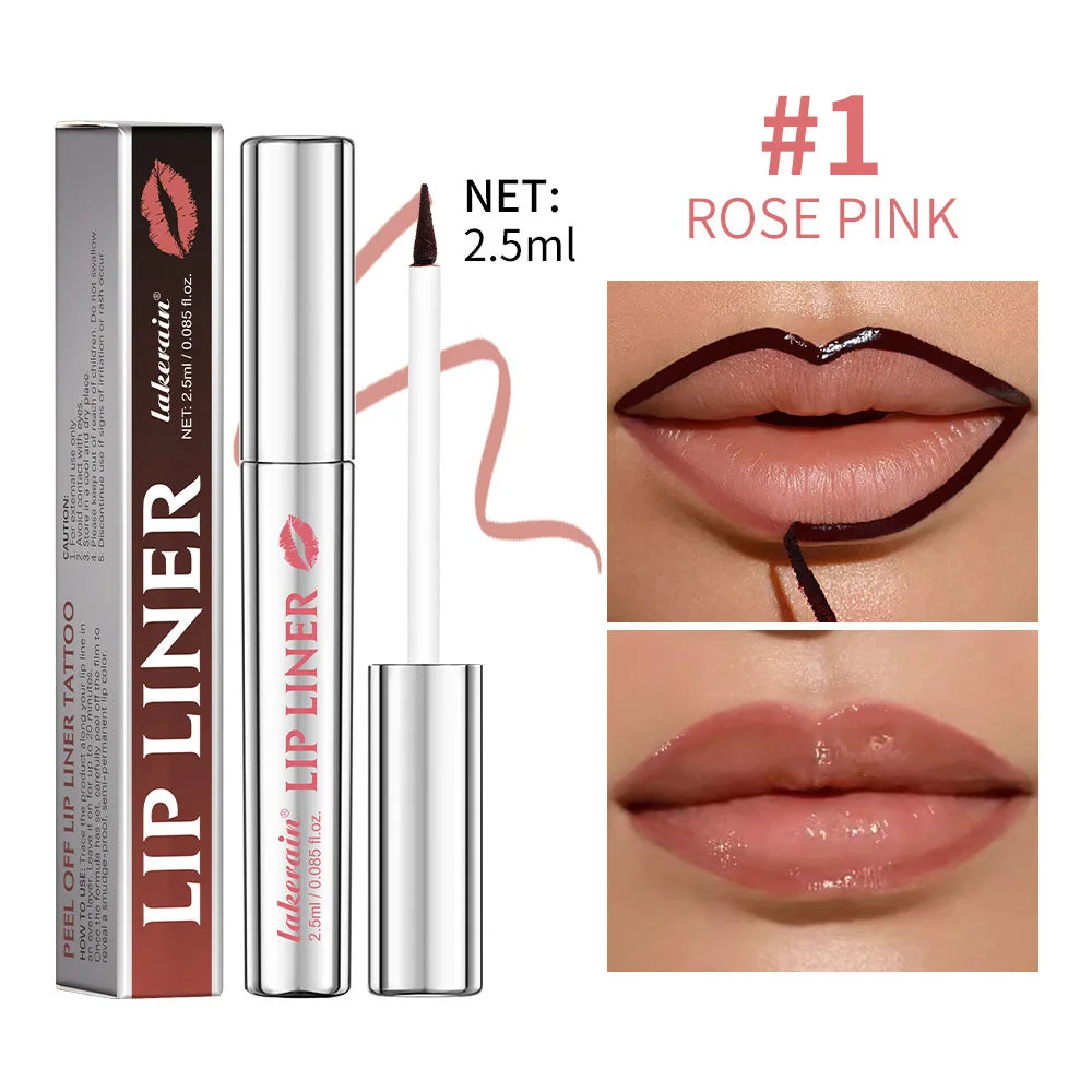 Peel-Off Lip Liner & Tint | Waterproof Long-Lasting Matte | 10 Shades