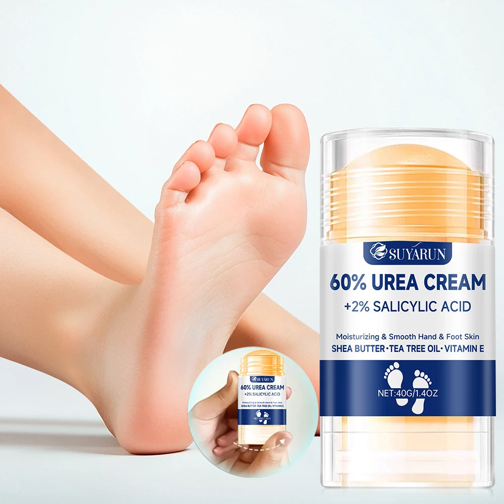 60% Urea Foot Cream Stick | Cracked Heel Repair & Deep Hydration | Exfoliating Dry Foot Care