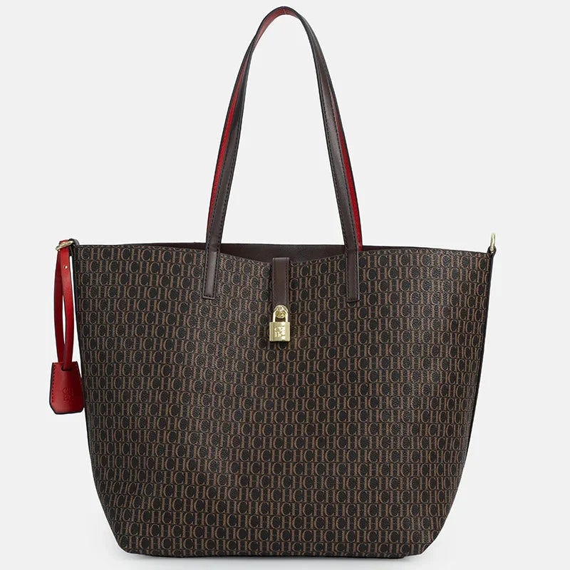 CH Elegant Light Luxury Practical With Bags Pure Color Simple Large Capacity Casual Resistant Brand Women's Bag Shoulder Bag Nanasbeautyholic