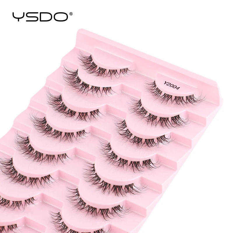 YSDO Natural Full False Eyelashes 3d Lashes  Cat Eye Fake Eyelashes Extension Faux Cils Makeup Tools