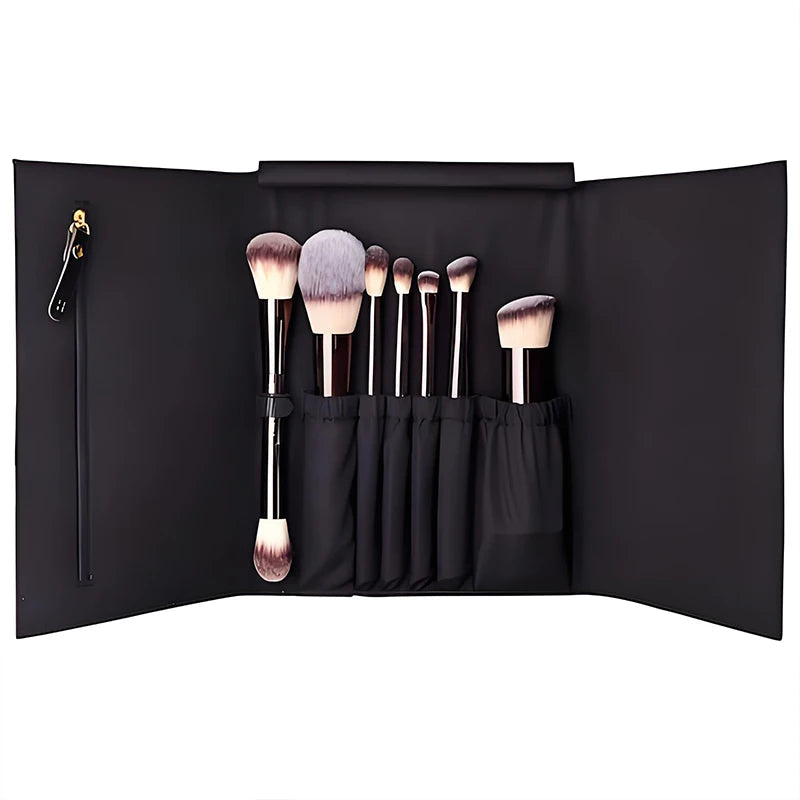 HOURGLASS Vegan brush travel brush set includes 7 brushes for the eye and face with a bag gift box packaging Nanasbeautyholic
