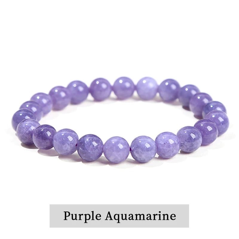 Natural Gemstone Bead Bracelet — Amethyst, Tiger Eye, Crystal, Agate & More | Reiki Healing Jewelry