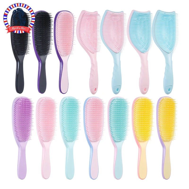 1pc Dual-Color Detangling Hair Brush, Scalp Massage Styling Comb for Women, Normal Hair Type Finishing Comb for Easy Cleaning Nanasbeautyholic